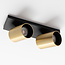 Deckenlampe Pia in Schwarz mit goldenen Spots