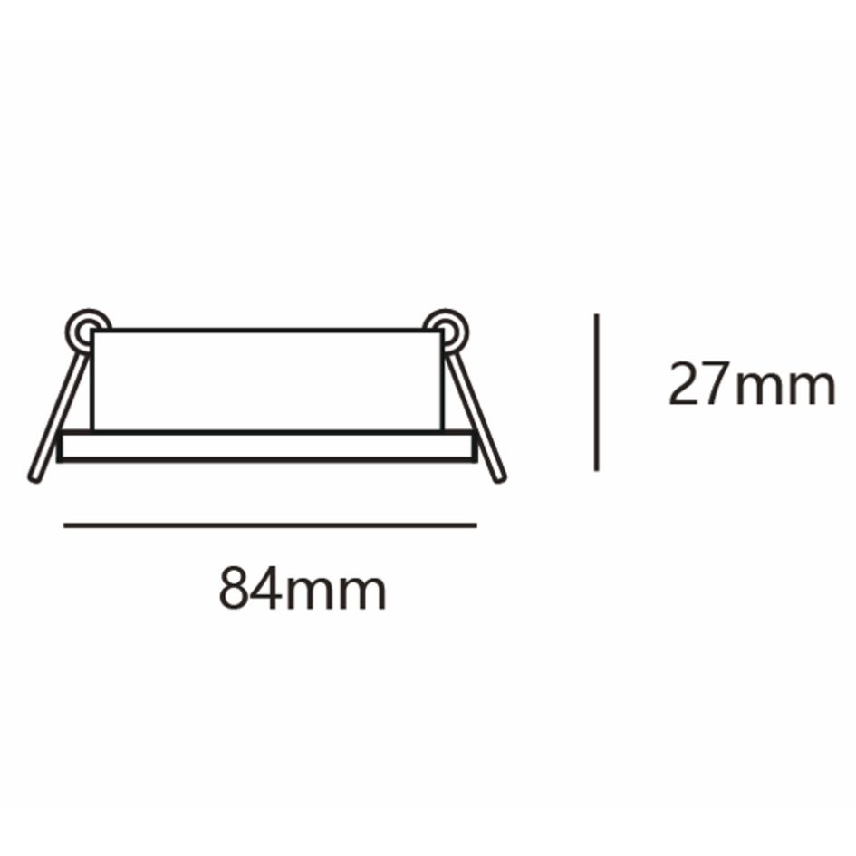 Moderner schwarzer Einbaustrahler IP44 - Ray