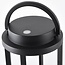 Aufladbare schwarze Tischlampe Gleamy mit integrierter LED