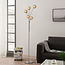 Moderne Stehlampe Claire 5-flammig in Gold