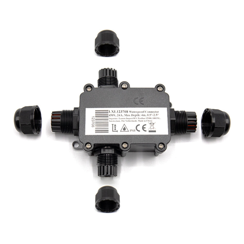 IP68-Abzweigdose, 4-fach
