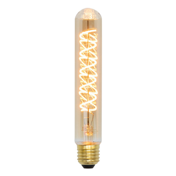 E27 Röhrenlampe LED dimmbar Amberglas Spirale 4 Watt (1800K)