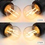 Illu Lichterkette 2 Watt dimmbare Doppelfilament LED Glühlampen, 5-100 Meter
