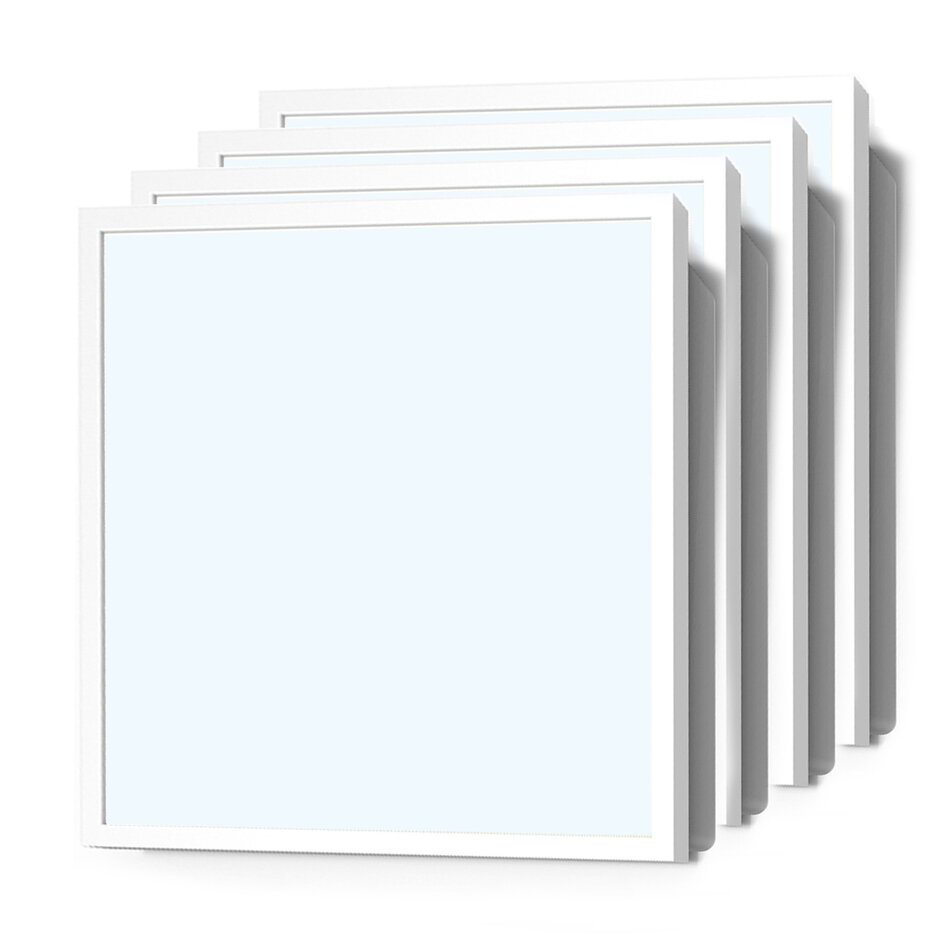 Set mit 4 LED-Panels, 60x60cm, 30W, 6500K, 120lm/W