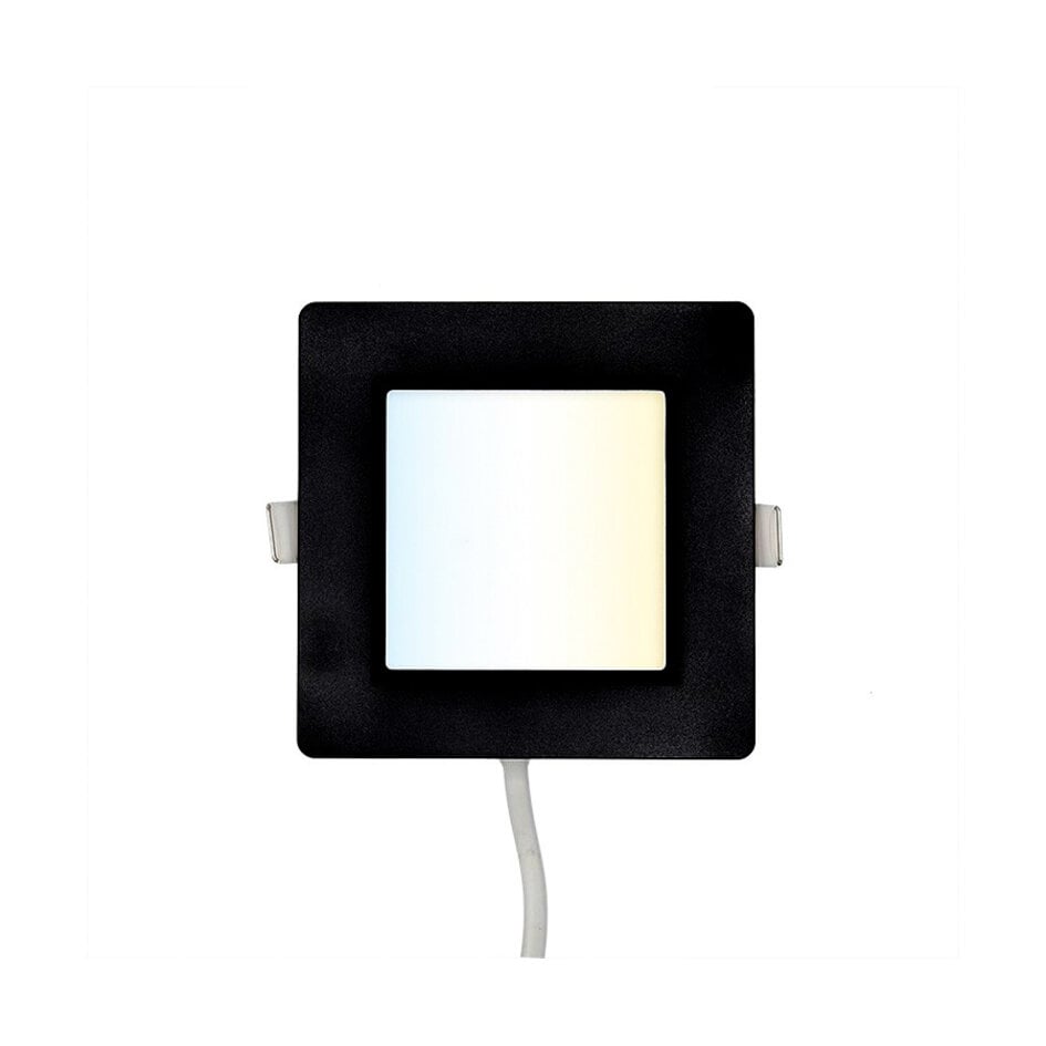 6W LED-Downlight quadratisch mit CCT 3000K/4000K/6500K - 120x120 mm  - Schwarz