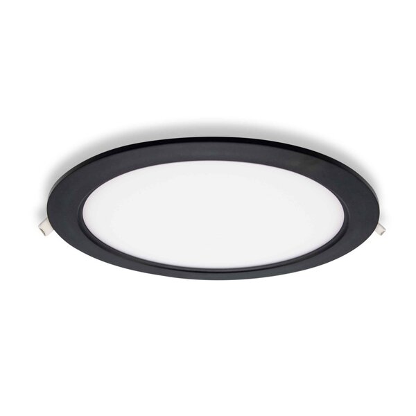 18W LED-Downlight mit CCT rund - 3000K/4000K/6500K - Ø225mm - Schwarz