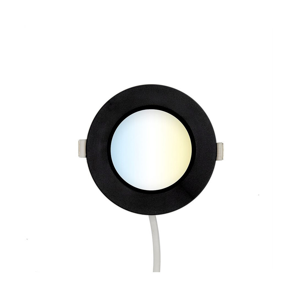 6W LED-Downlight mit CCT rund - 3000K/4000K/6500K - Ø120mm  - Schwarz