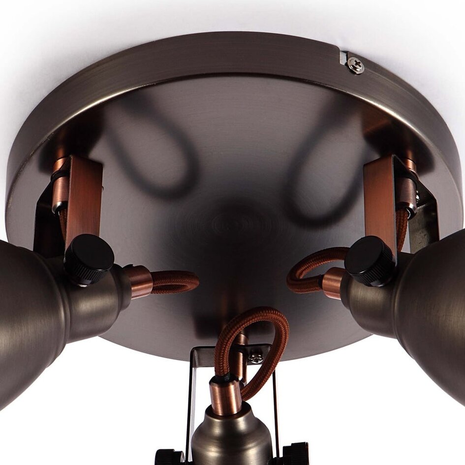 Industrieller mattschwarzer Strahler, 3-flammig - Illinois