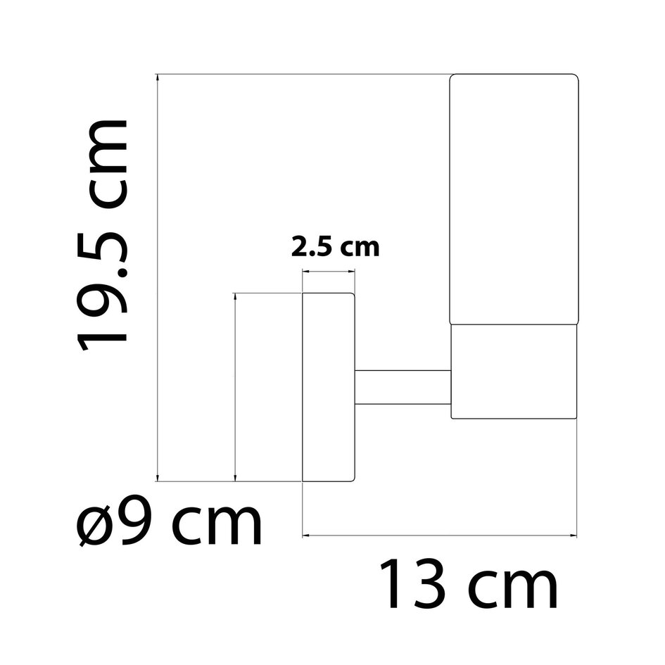 Design-Badezimmer-Wandleuchte aus mattem Glas, IP44 - Amaya
