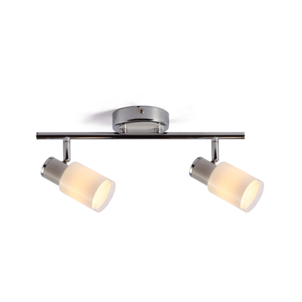 Moderner Deckenstrahler silber, 2-flammig - Crystal