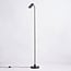 Moderne Stehlampe Warren, Mattschwarz mit Gold