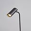 Moderne Stehlampe Warren, Mattschwarz mit Gold