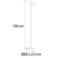 Moderne Stehlampe Warren, Mattschwarz mit Gold