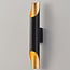 Wandlampe Madison, Mattschwarz mit goldener Innenseite