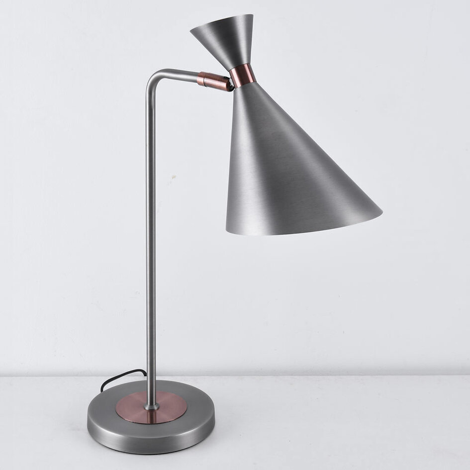 Antike Tischlampe aus Silber und Kupfer - Arizona