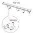 1-Phasen-Schienensystem Set 1,5 Meter mit Jill Strahlern, Schwarz