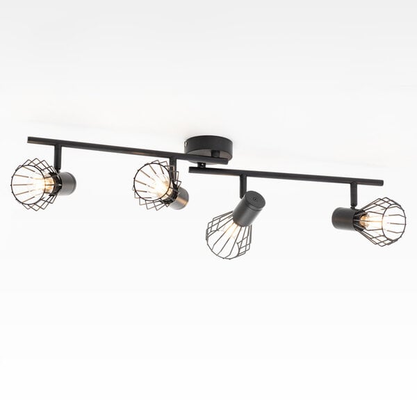 Deckenlampe Faith 4-flammig in Schwarz