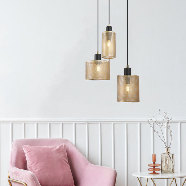 Deckenleuchte Avery - schwarz mit gold