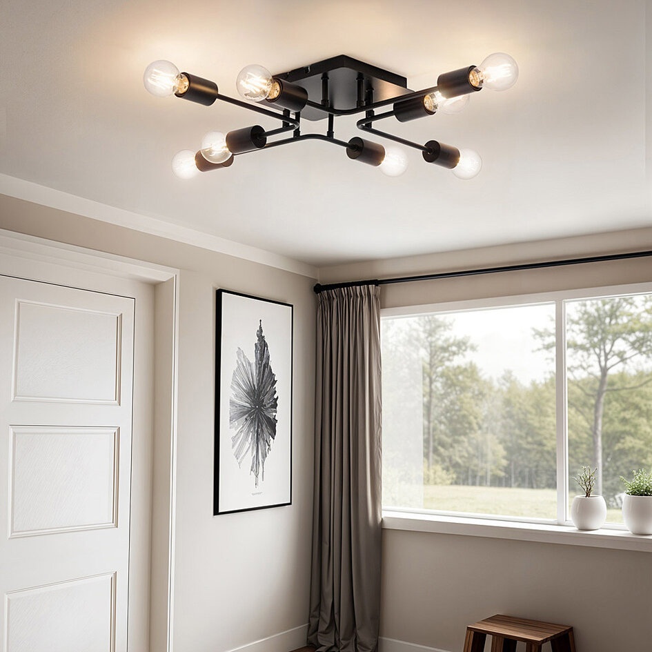 Deckenlampe Montana, mattschwarz