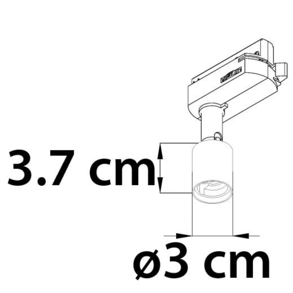 Schienen-Spot 1-phasig Stanley - schwarz