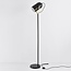 Industrial-Stehlampe Oslo in schwarzem glänzendem Metall