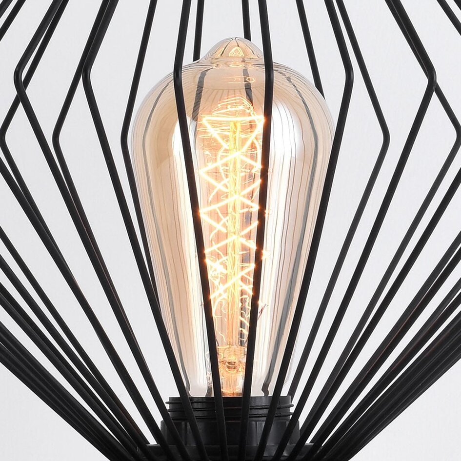 Industrial-Tischlampe Spider aus schwarzem Metall