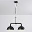 Industrial-Hängelampe Libra in Schwarz mit Bronze
