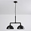 Industrial-Hängelampe Libra in Schwarz mit Bronze