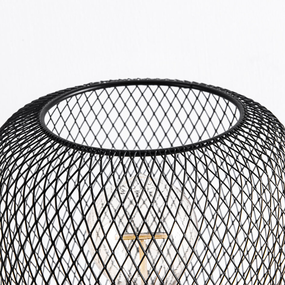 Industrielle schwarze Tischlampe mit Metallkonstruktion - Prison