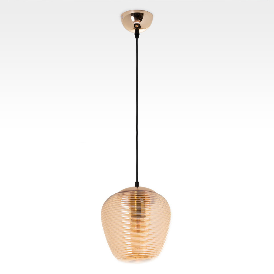 Design-Hängeleuchte Cairo - Amberglas