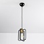 Industrial-Stil Hängeleuchte Pisa - Schwarz mit Gold