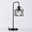 Industrial-Tischlampe Peru aus schwarzem Metall
