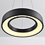 Moderne Hängelampe Roundy in mattschwarzem Metall