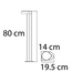 Sockelleuchte Ferris - 80 cm Anthrazit mit integrierter LED