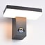 Außenwandlampe Roberto mit Bewegungssensor und integrierter LED - Schwarz