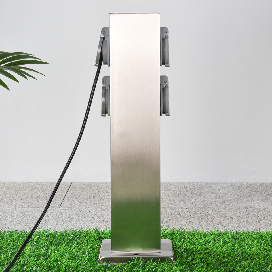 Steckdosensäule aus Edelstahl - Fabrizio