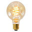 Filamentlampe LED dimmbar 5 Watt Amberglas Croissant-Spirale 95 mm