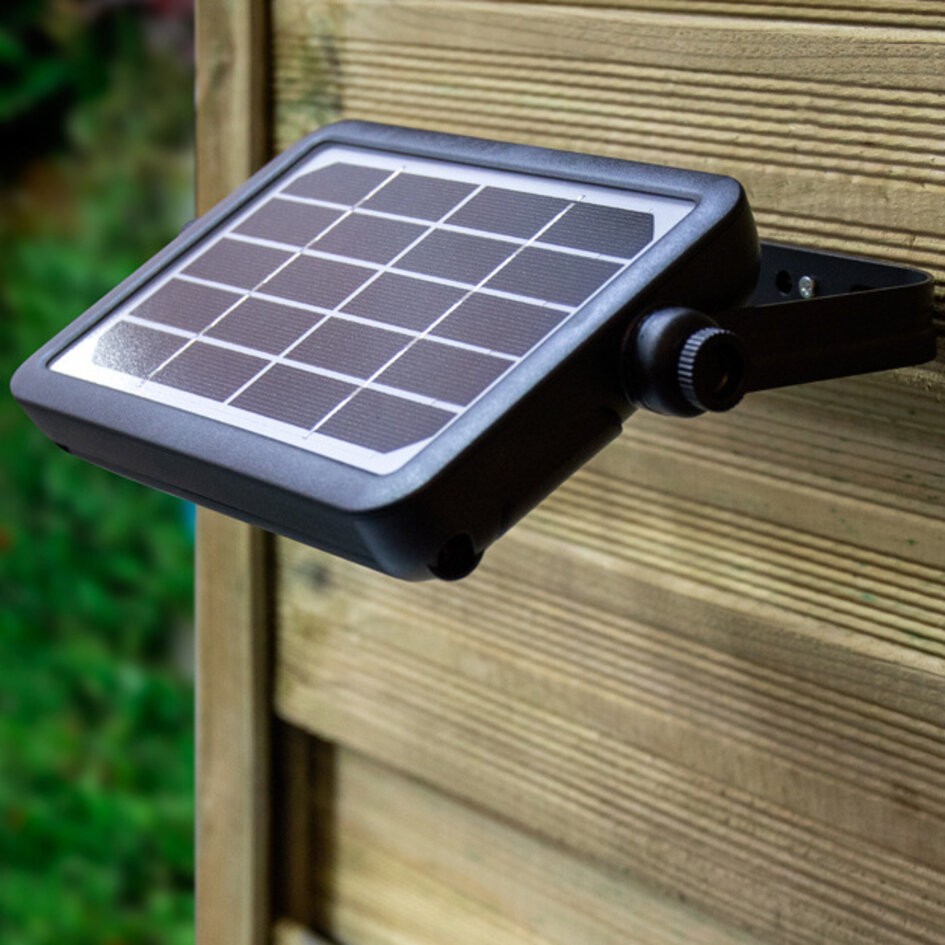 Solar-Außenwandleuchte Robo 5W mit Sensor - Schwarz
