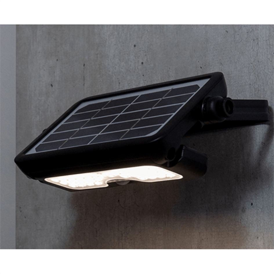 Solar-Außenwandleuchte Robo 5W mit Sensor - Schwarz