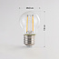2,5W & 4,5W Filament-Lampe, 2700K, klares Glas Ø45 mm, dimmbar