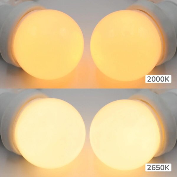 Illu-Lichterketten-Set mit LED-Lampen mit milchweißer Abdeckung mit weißer Illu-Lichterkette