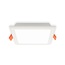 12 W LED-Downlight quadratisch - 165 x 165 mm