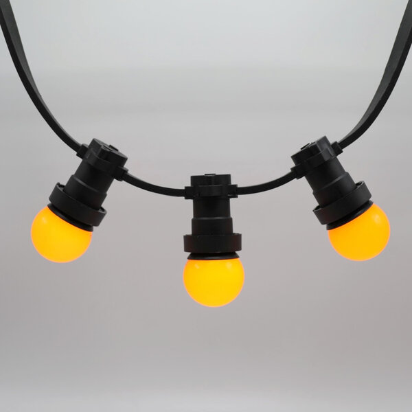 Lichterkette Glühbirne farbig, LED 1 Watt, orange