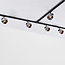 Modernes 1-phasiges Stromschienensystem 3 Meter mit Juna Rauchglas Spots - Deckenleuchte