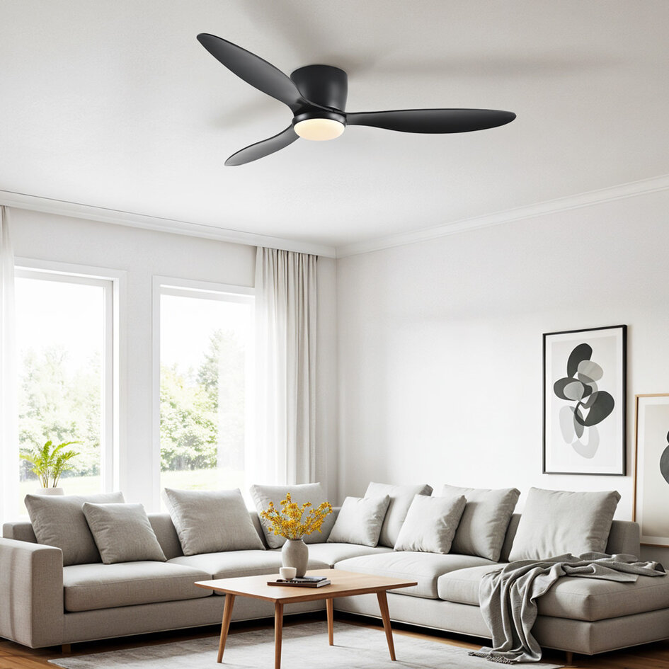 Deckenventilator Circo schwarz mit einstellbarer Farbtemperatur