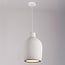 Minimalistische Wabi Sabi Hängelampe Hikari mit Steineffekt Ø31 cm - Weiß