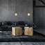 Mattschwarzes Industrial-Schnurpendel inkl. 5W XL-Lampe, Amberglas, 1800K, Ø95 mm