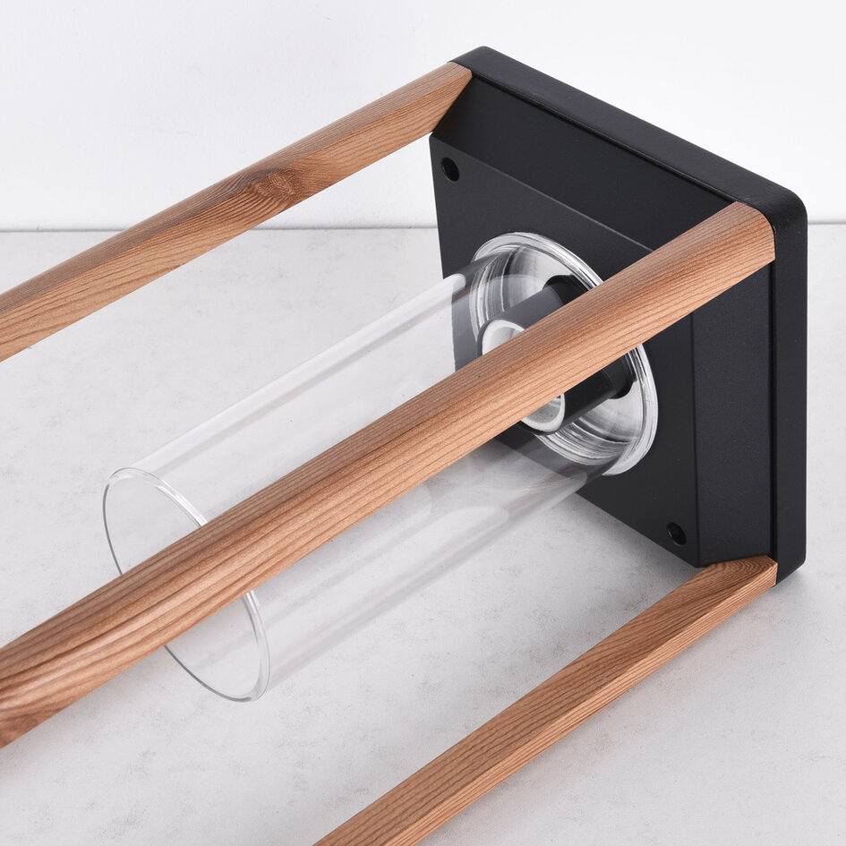 Sockelleuchte Paca, 80 cm - Holzoptik