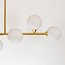 2. Wahl Design-Deckenlampe Aster 6-flammig in Gold mit milchweißem Glas
