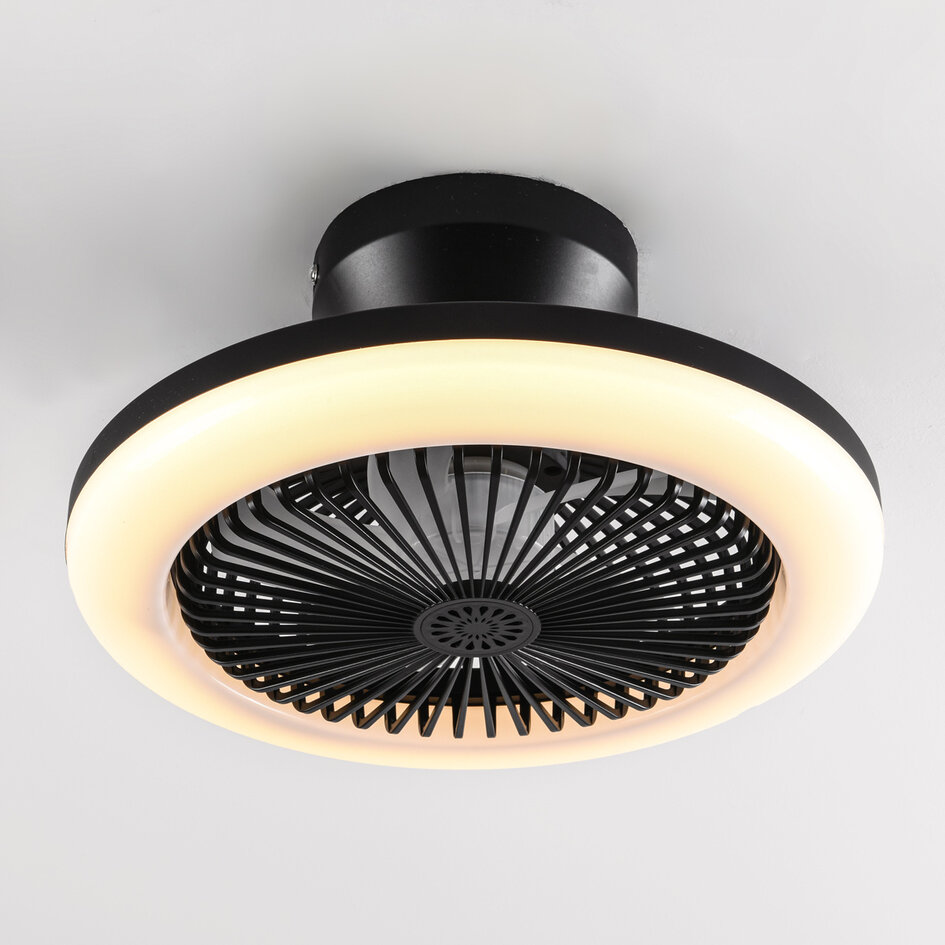 Dimmbarer Deckenventilator Gale inkl. Fernbedienung und einstellbarer Farbtemperatur